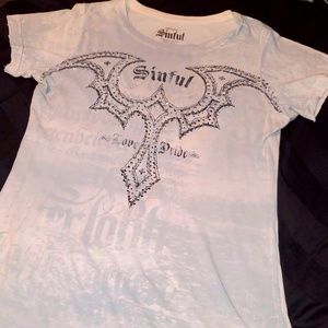 Rhinestone sinful tees